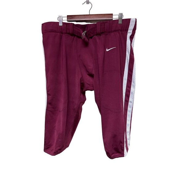 NEW! Nike Stock Vapor Pro Game Football Pants Cardinal Burgundy Men's Size 3XL - Picture 1 of 9